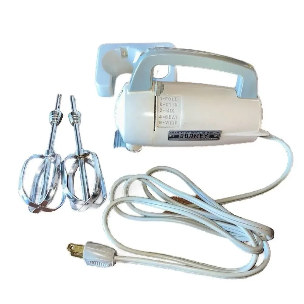 Vintage 50's Model 7500 Dormey Portable Electric Hand Mixer 65 Watt Works